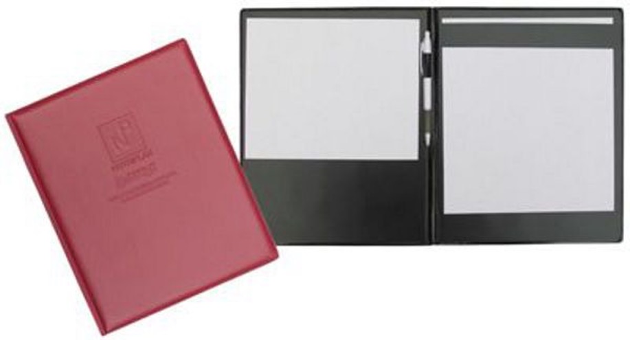 Carpeta: para convención en curpiel sellado