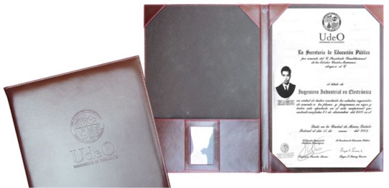 Porta títulos: Con 6 esquineros